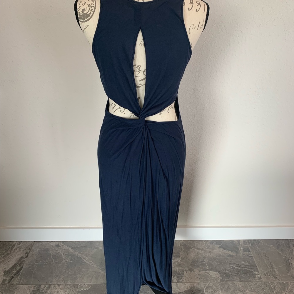 BCBG max azria long summer dress with side cutouts